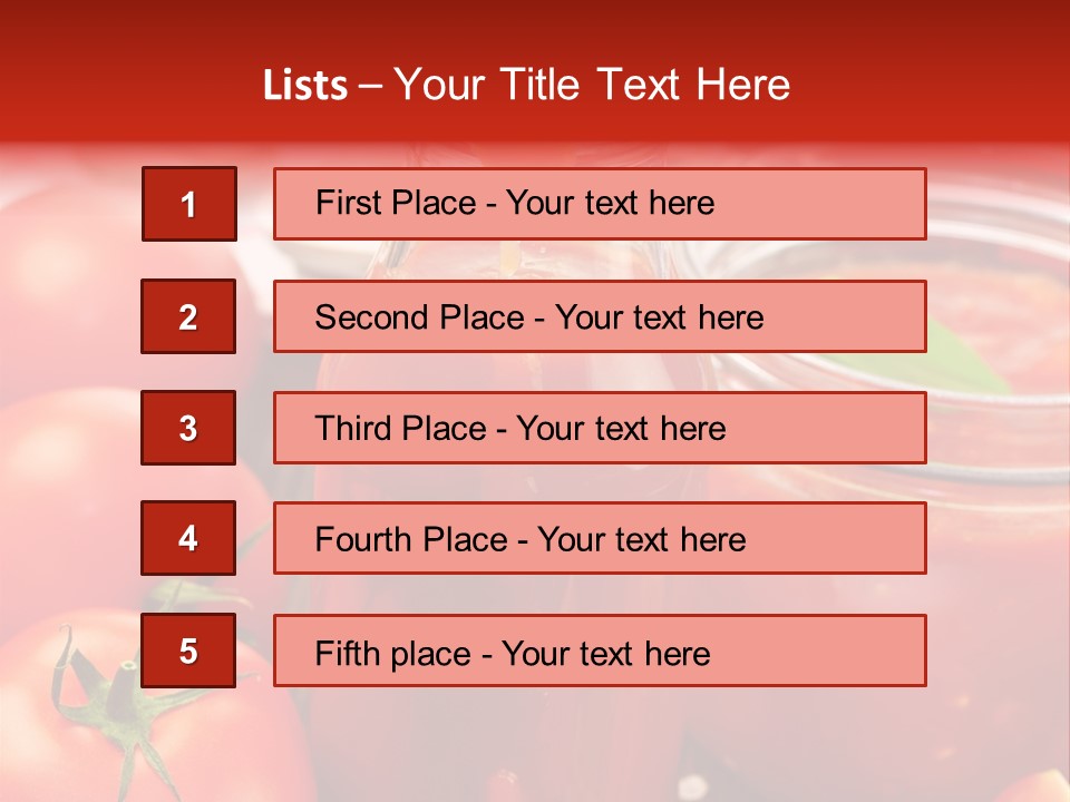 Flasche Tomate Dips PowerPoint Template