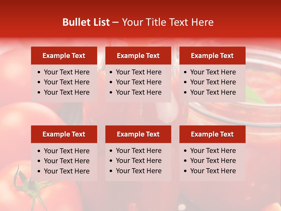 Flasche Tomate Dips PowerPoint Template