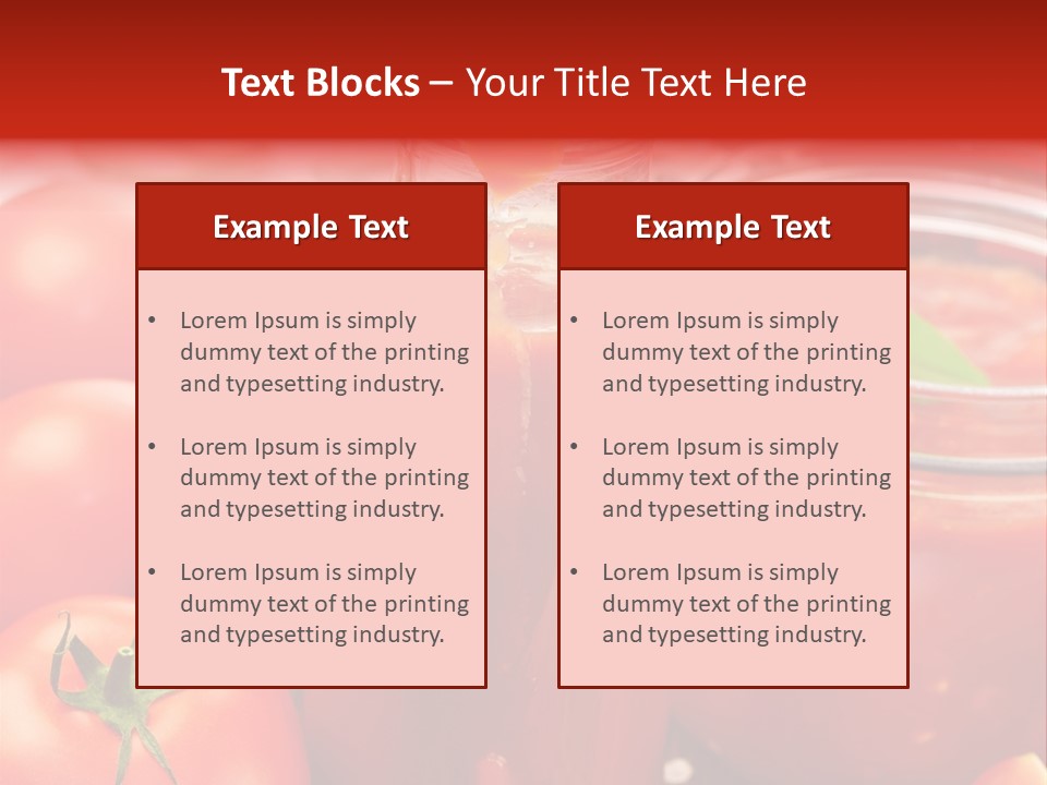 Flasche Tomate Dips PowerPoint Template
