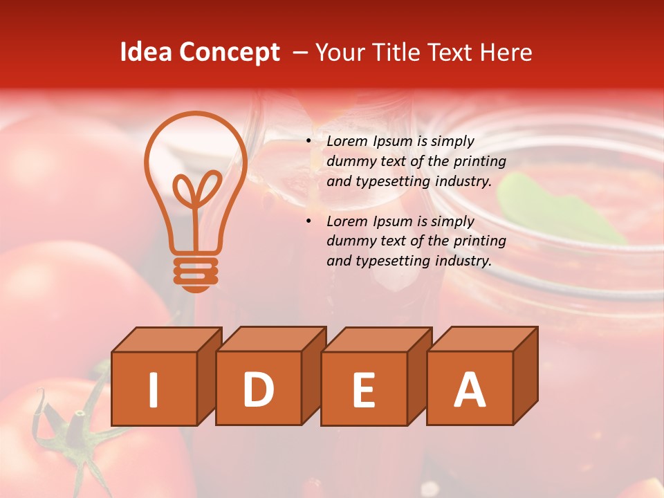 Flasche Tomate Dips PowerPoint Template