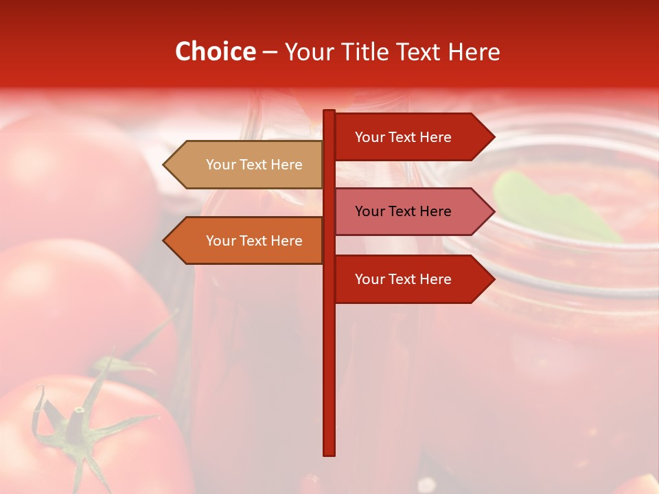 Flasche Tomate Dips PowerPoint Template