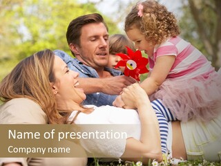 Summer Family Field PowerPoint Template