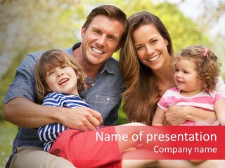 Four People Field Nature PowerPoint Template