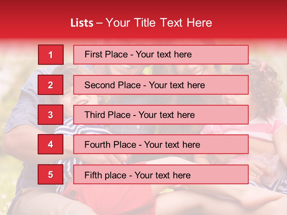 Four People Field Nature PowerPoint Template
