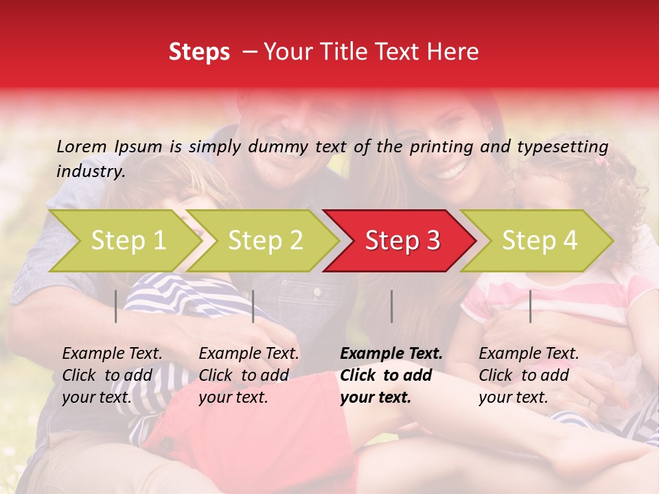 Four People Field Nature PowerPoint Template
