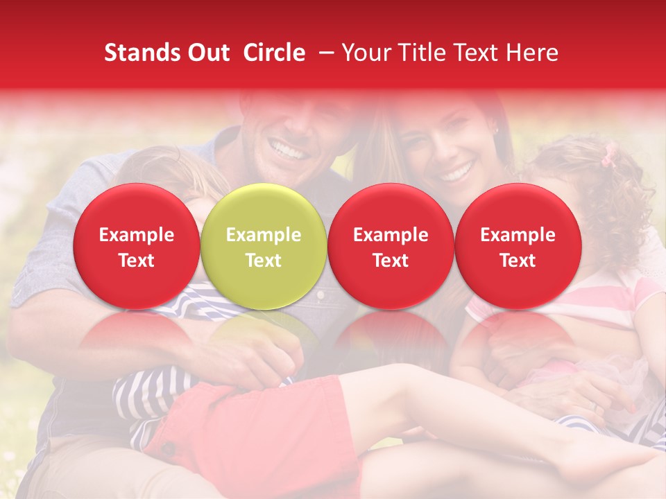 Four People Field Nature PowerPoint Template