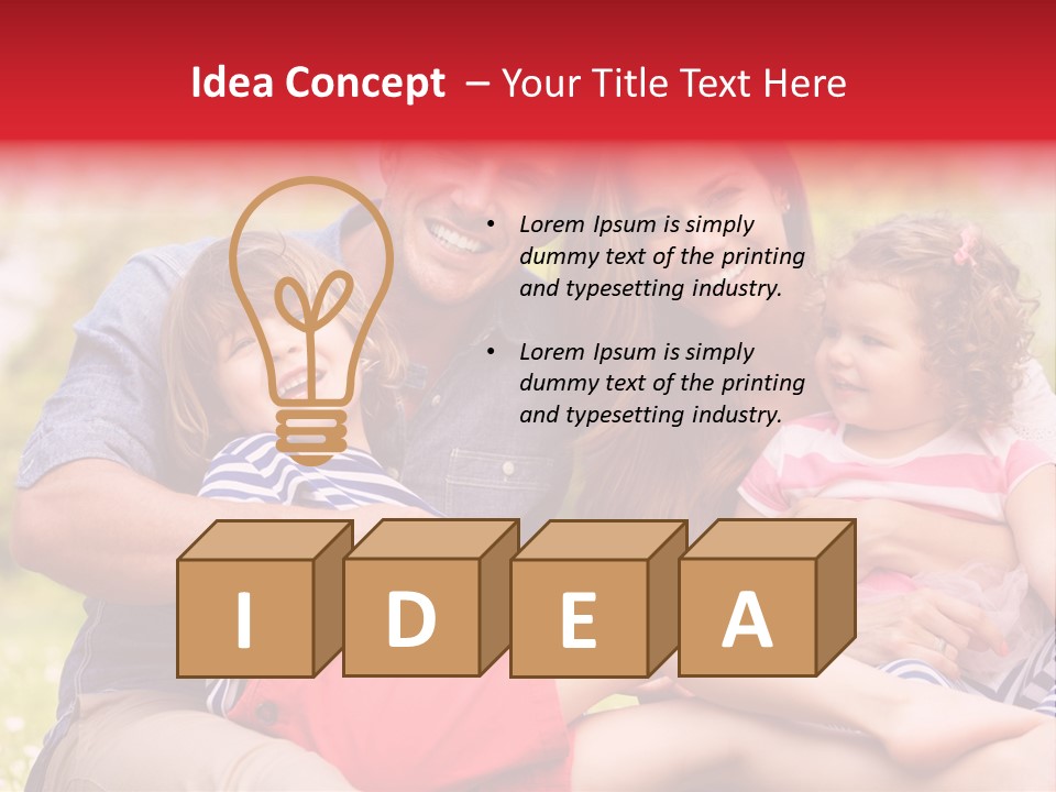 Four People Field Nature PowerPoint Template