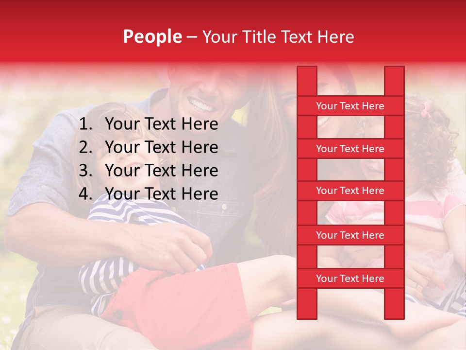 Four People Field Nature PowerPoint Template