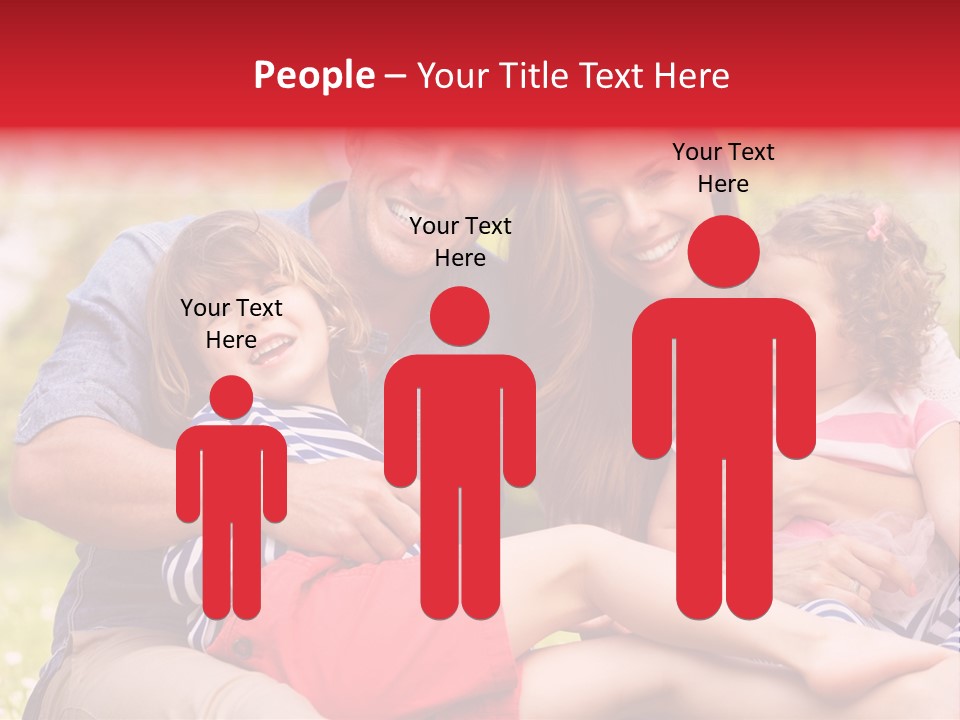 Four People Field Nature PowerPoint Template