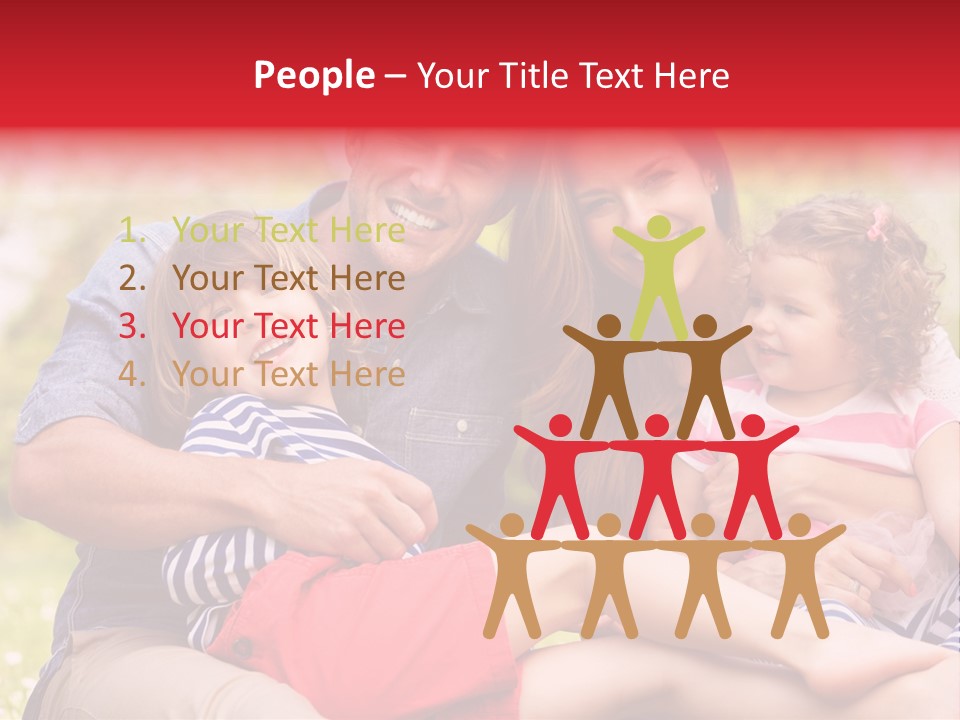 Four People Field Nature PowerPoint Template