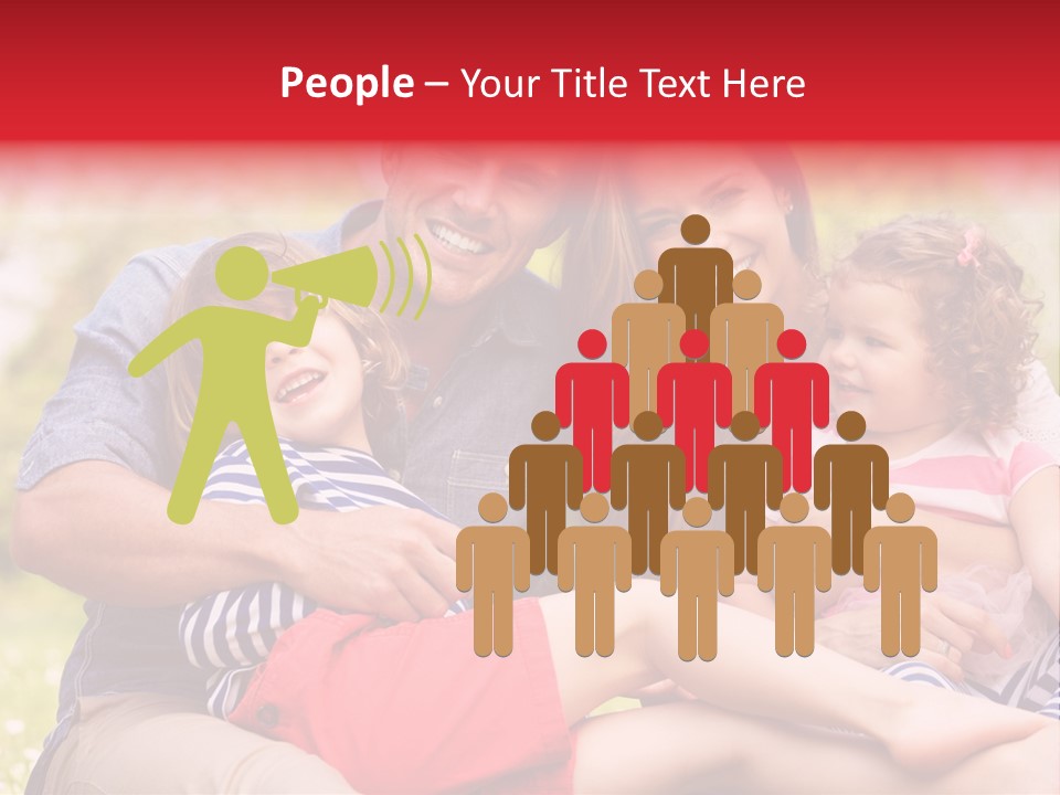 Four People Field Nature PowerPoint Template