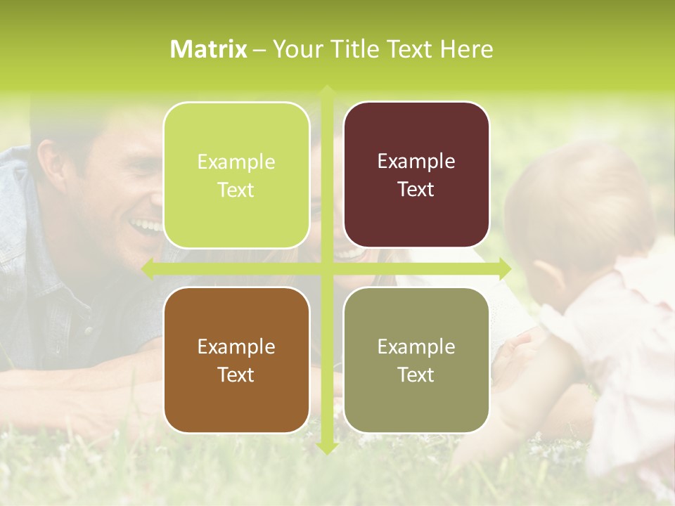 Female Horizontal Garden PowerPoint Template