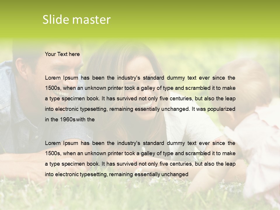 Female Horizontal Garden PowerPoint Template