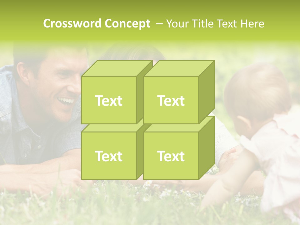 Female Horizontal Garden PowerPoint Template