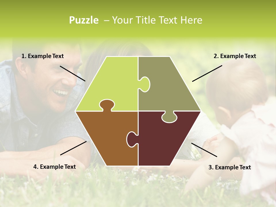 Female Horizontal Garden PowerPoint Template