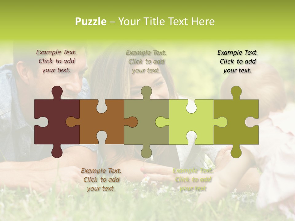 Female Horizontal Garden PowerPoint Template