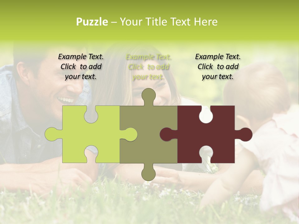 Female Horizontal Garden PowerPoint Template