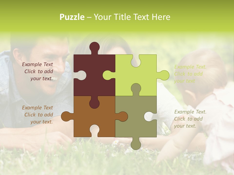 Female Horizontal Garden PowerPoint Template