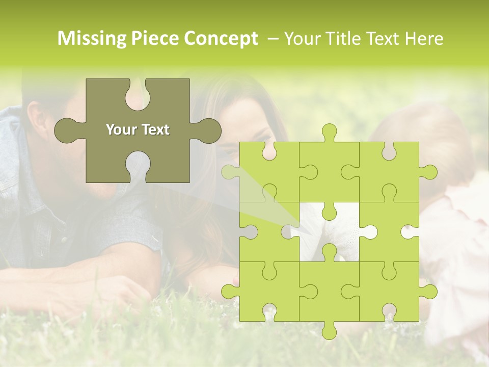 Female Horizontal Garden PowerPoint Template