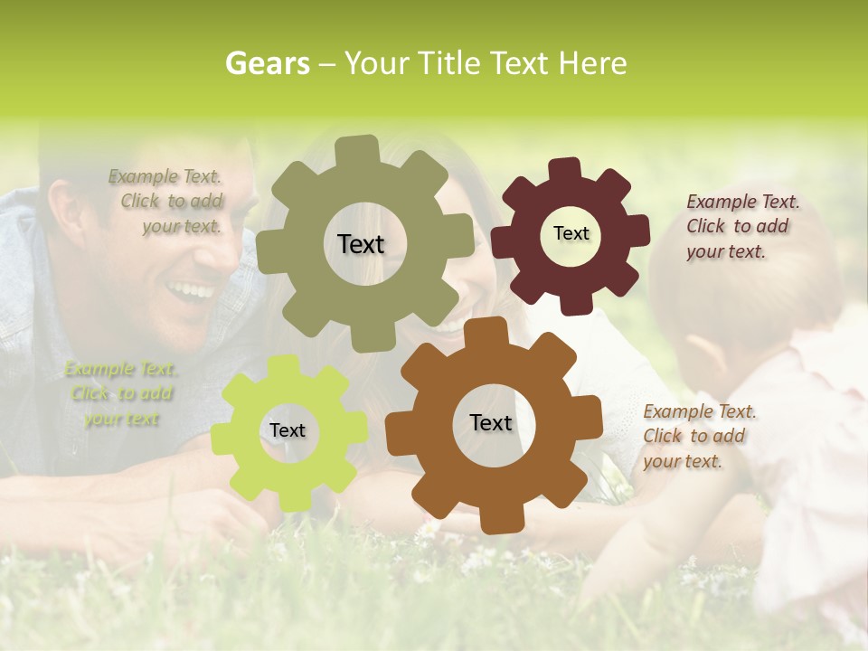 Female Horizontal Garden PowerPoint Template