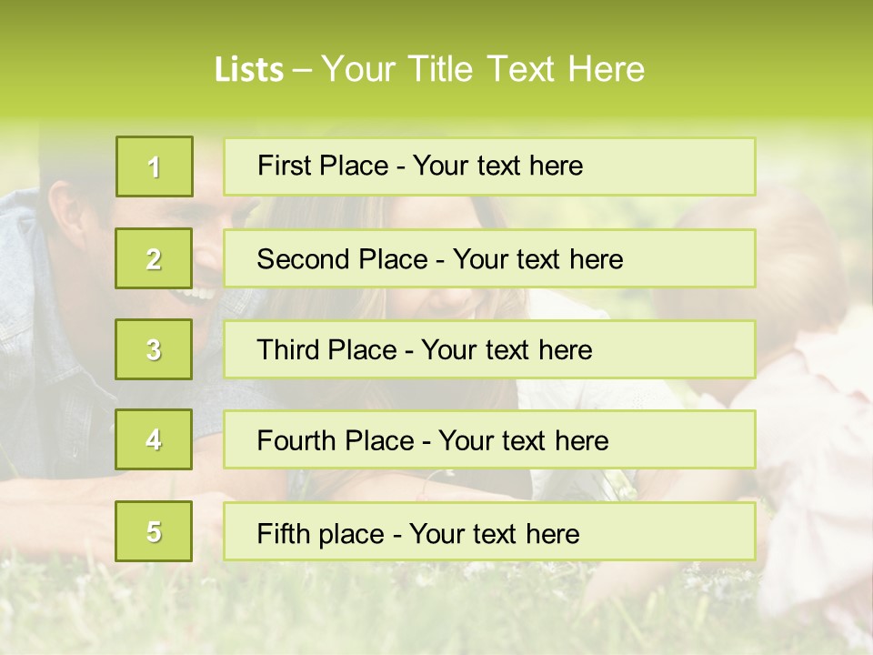 Female Horizontal Garden PowerPoint Template