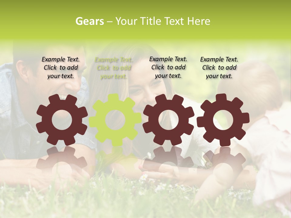 Female Horizontal Garden PowerPoint Template