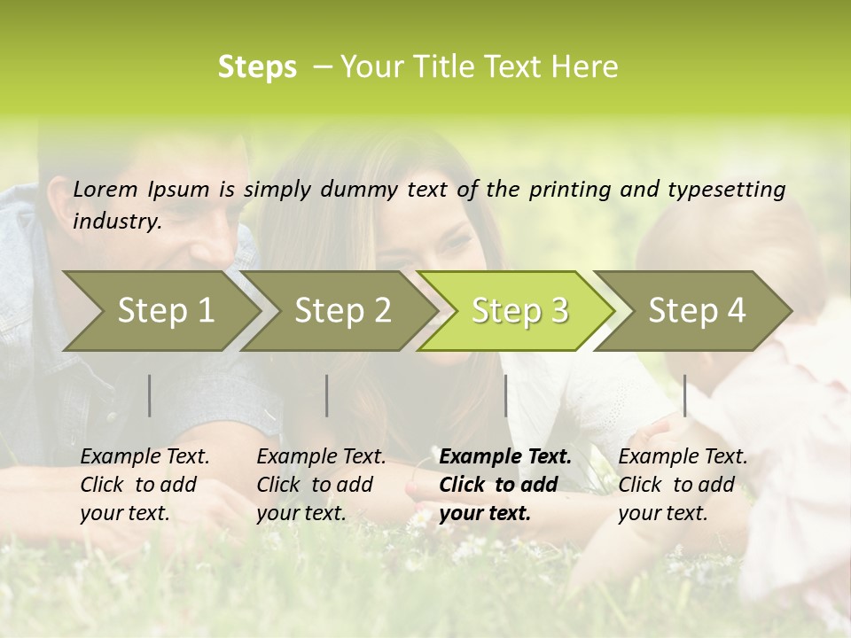 Female Horizontal Garden PowerPoint Template