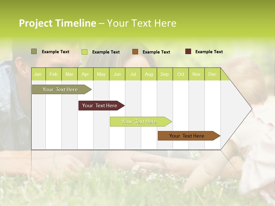 Female Horizontal Garden PowerPoint Template