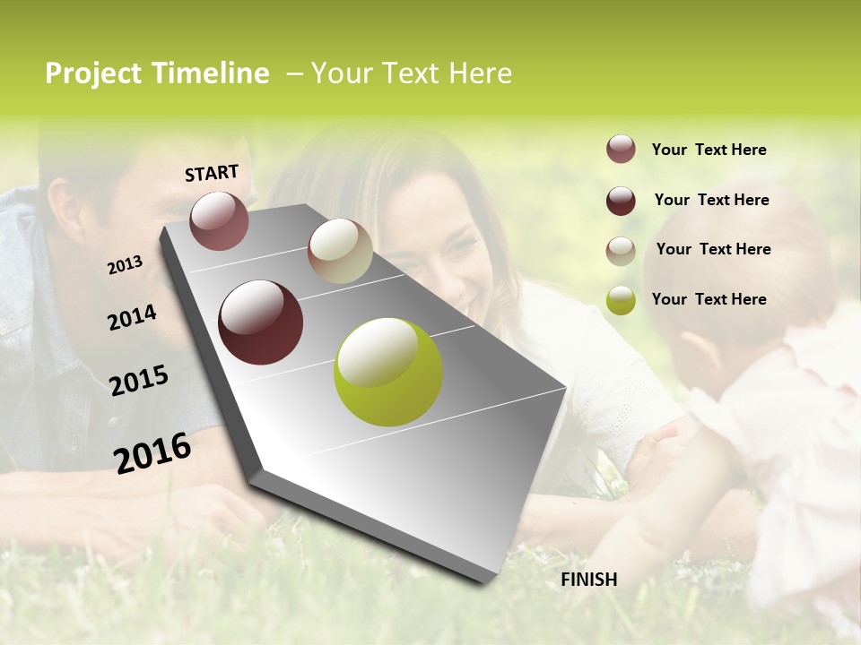 Female Horizontal Garden PowerPoint Template