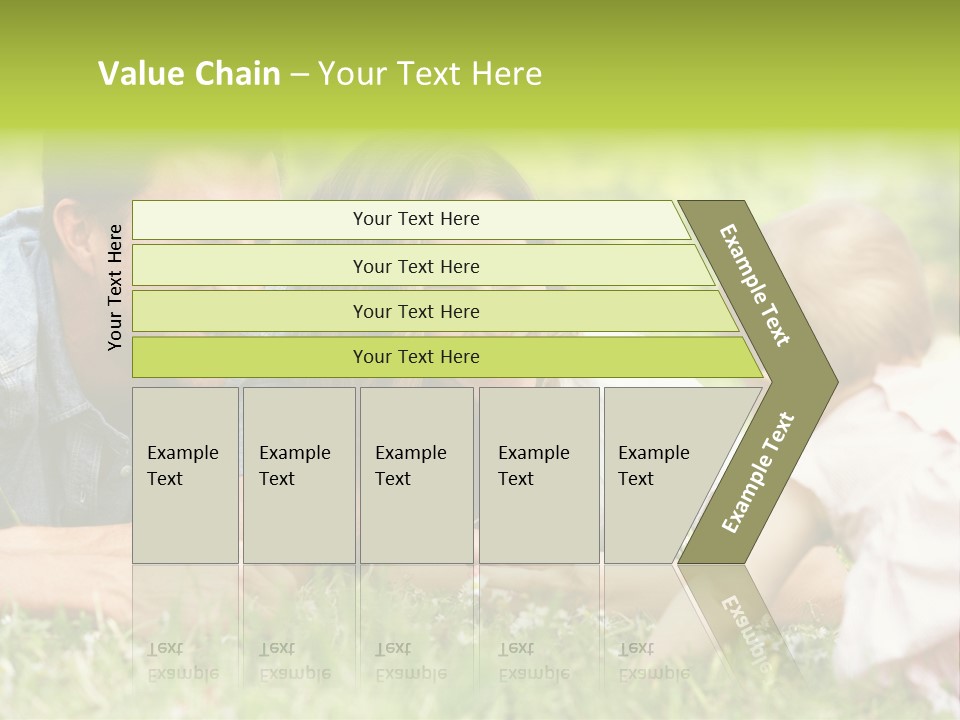 Female Horizontal Garden PowerPoint Template