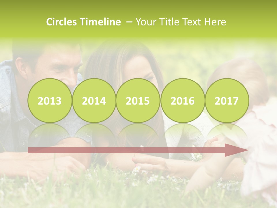 Female Horizontal Garden PowerPoint Template