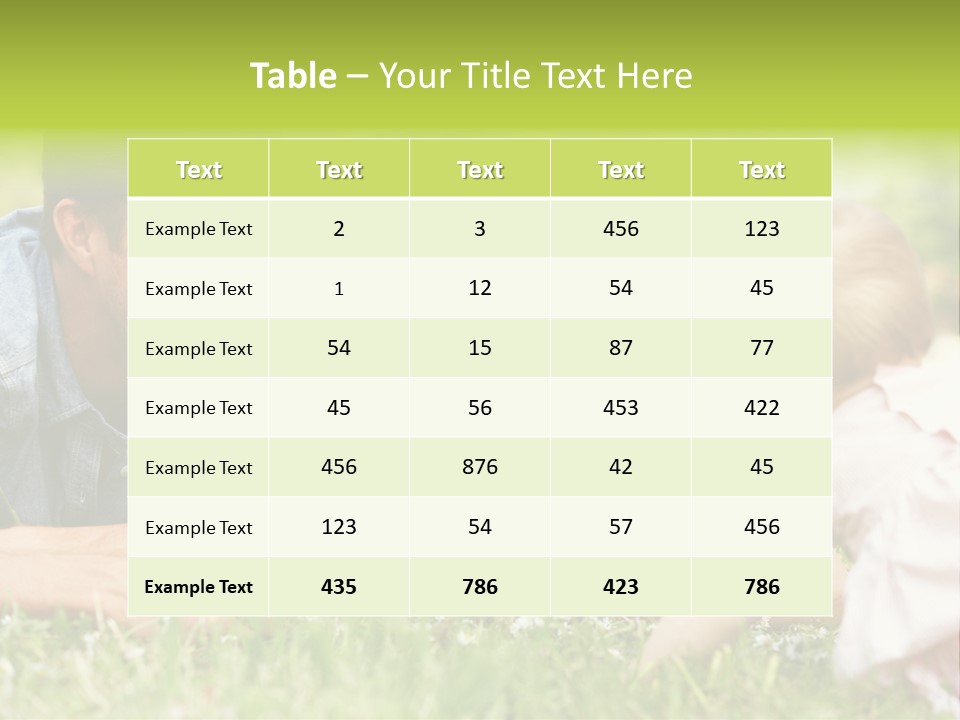 Female Horizontal Garden PowerPoint Template