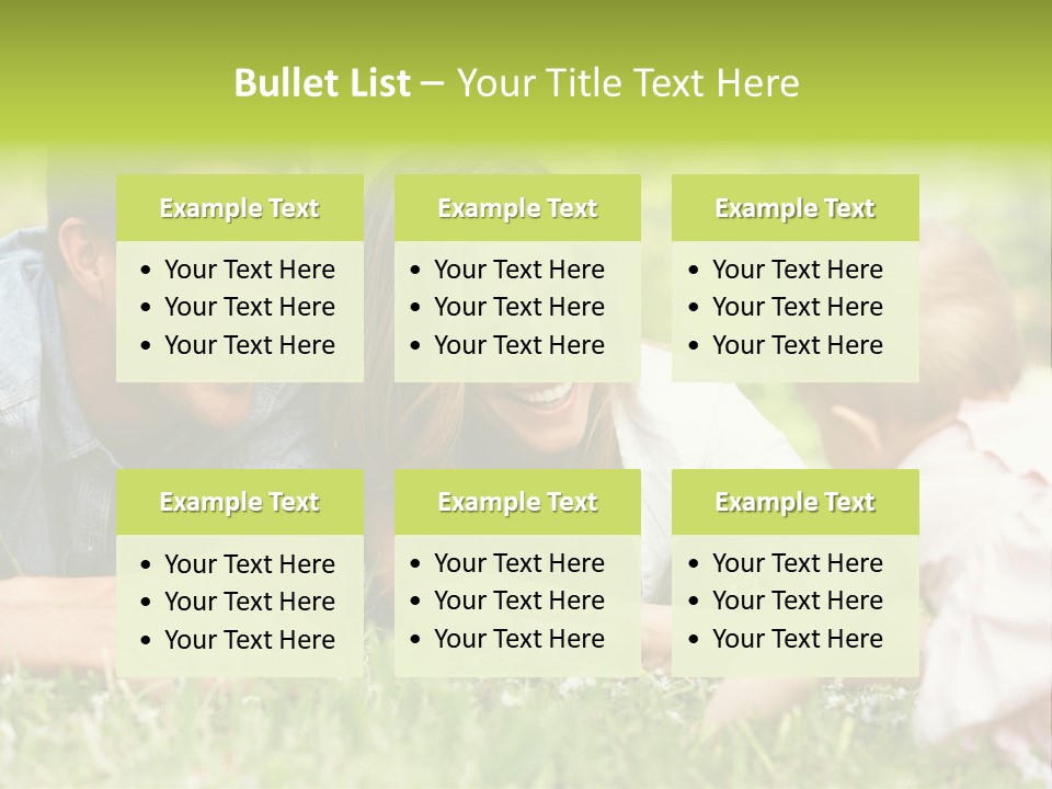 Female Horizontal Garden PowerPoint Template