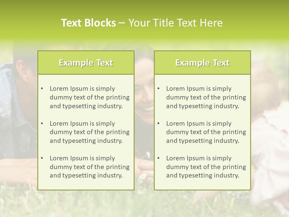 Female Horizontal Garden PowerPoint Template