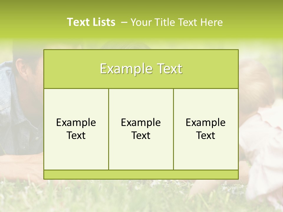 Female Horizontal Garden PowerPoint Template