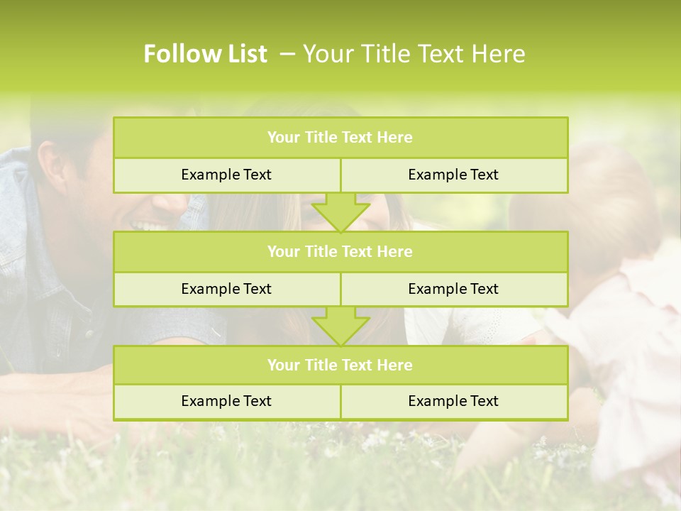 Female Horizontal Garden PowerPoint Template