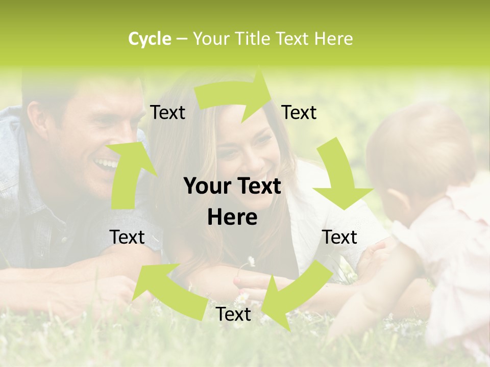 Female Horizontal Garden PowerPoint Template