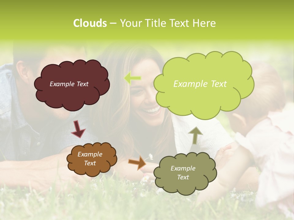Female Horizontal Garden PowerPoint Template