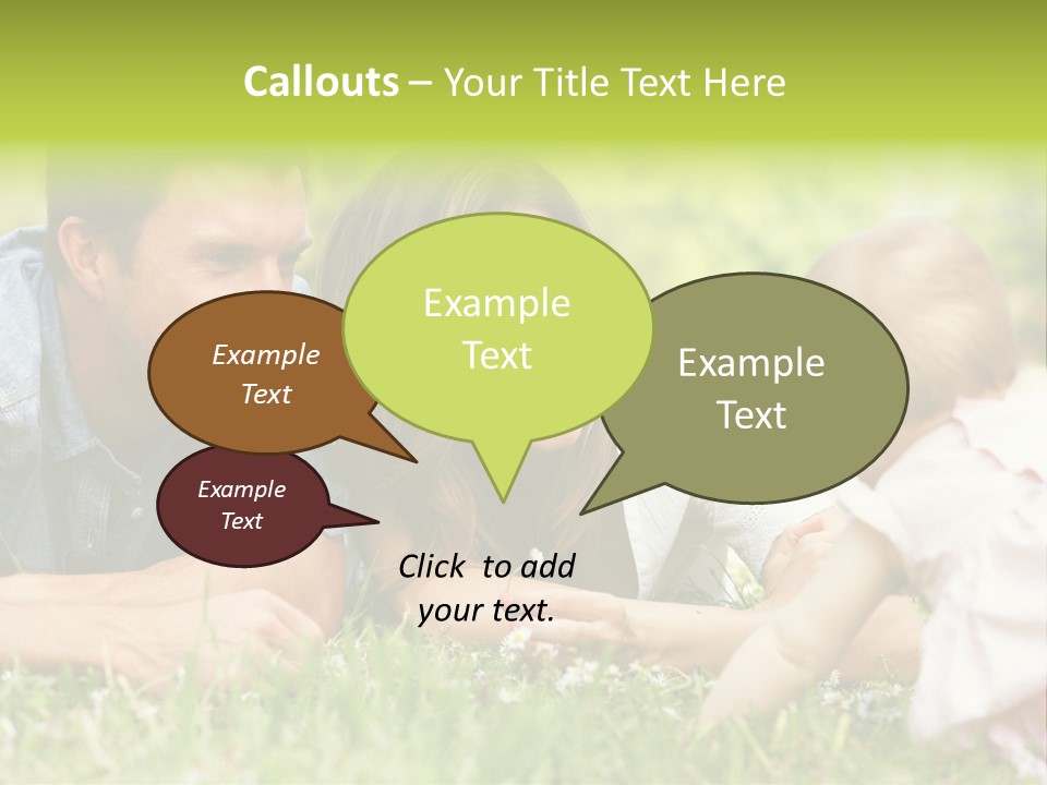Female Horizontal Garden PowerPoint Template