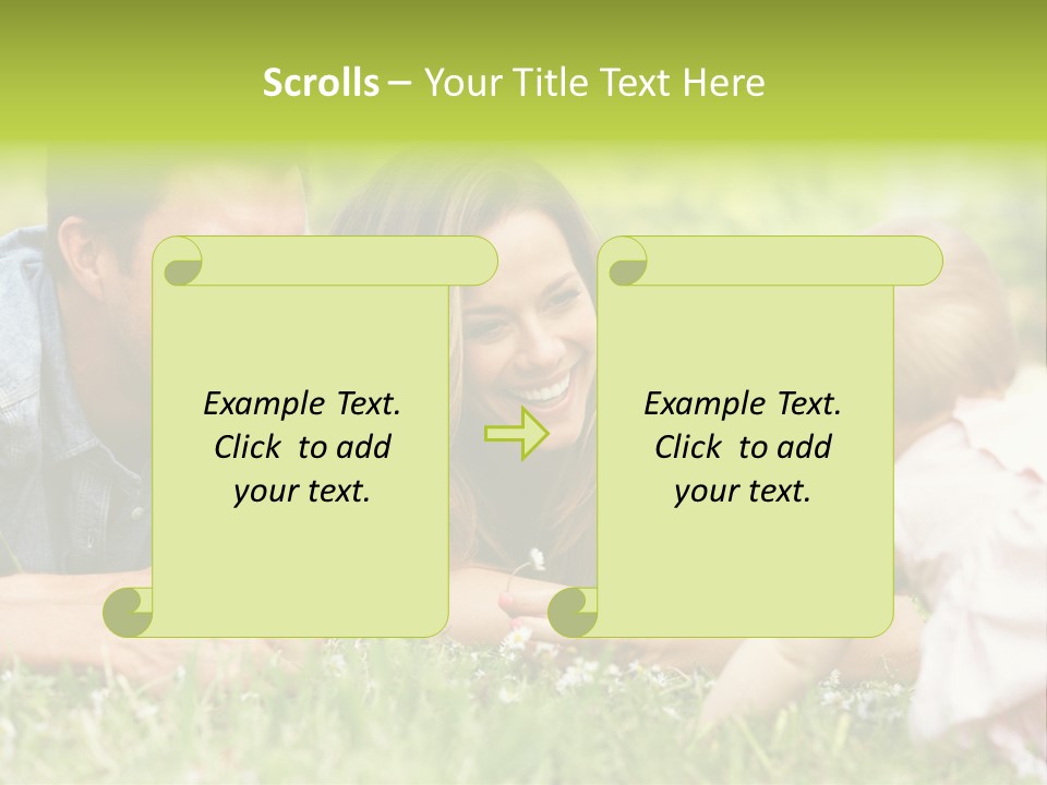 Female Horizontal Garden PowerPoint Template