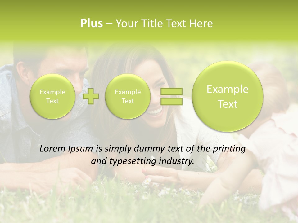 Female Horizontal Garden PowerPoint Template