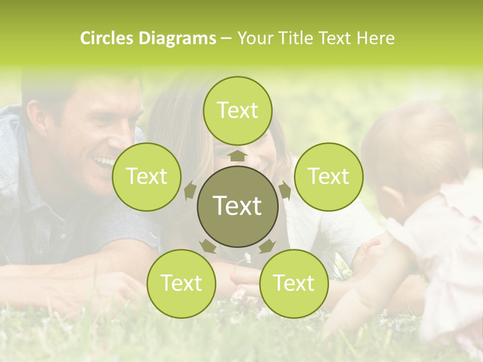 Female Horizontal Garden PowerPoint Template