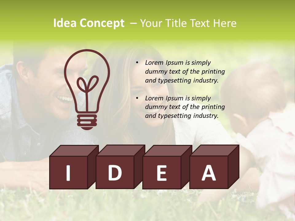 Female Horizontal Garden PowerPoint Template