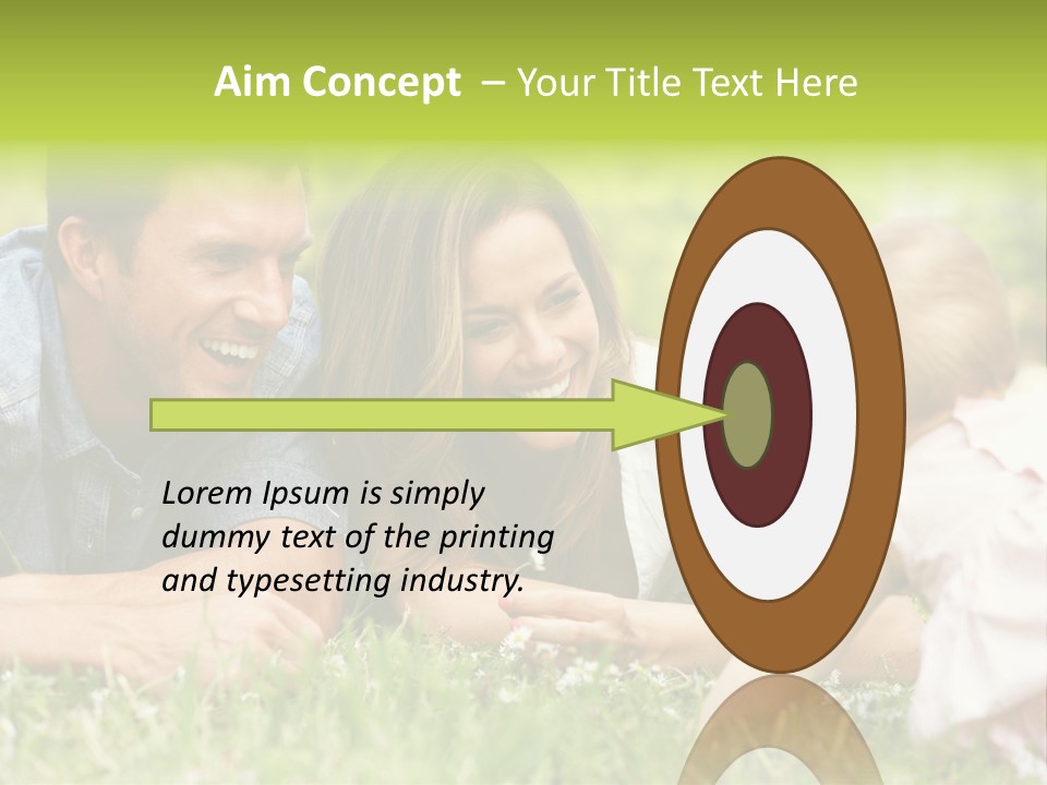 Female Horizontal Garden PowerPoint Template