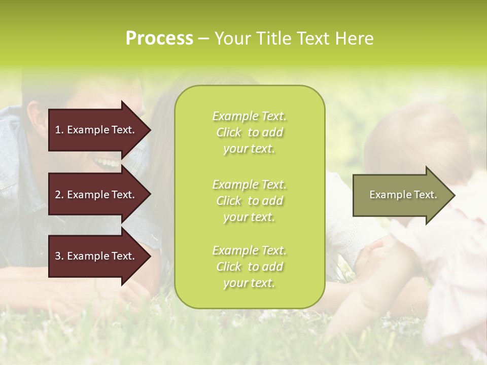 Female Horizontal Garden PowerPoint Template