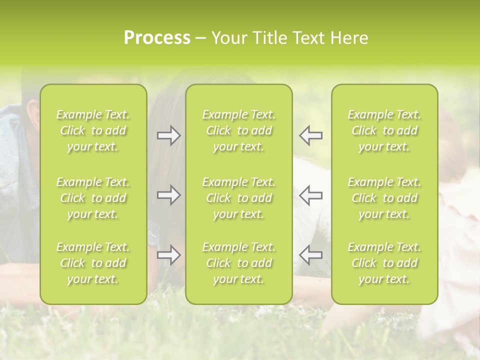 Female Horizontal Garden PowerPoint Template