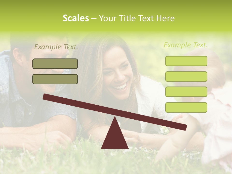 Female Horizontal Garden PowerPoint Template