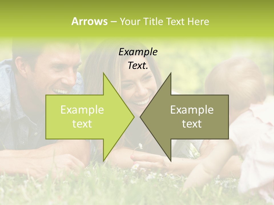 Female Horizontal Garden PowerPoint Template