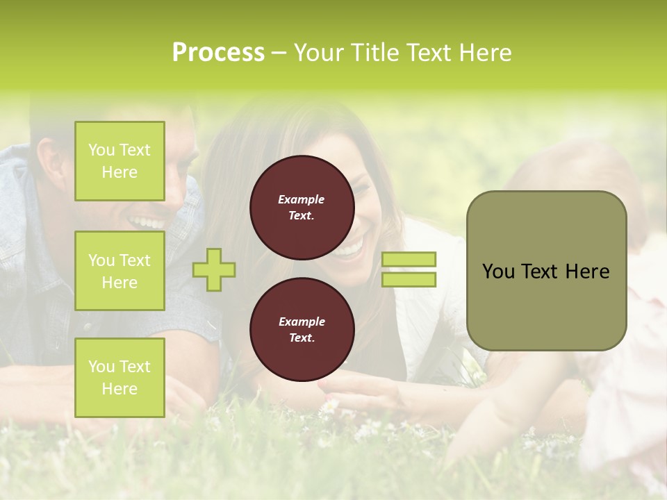 Female Horizontal Garden PowerPoint Template