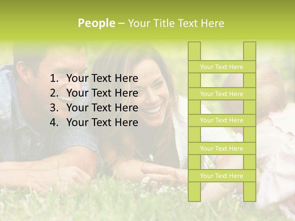 Female Horizontal Garden PowerPoint Template